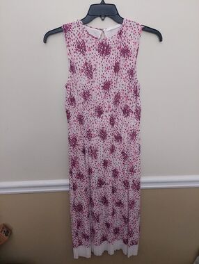 Hugo Boss Sleeveless Pink & Plum Printed Maxi Dress Medium